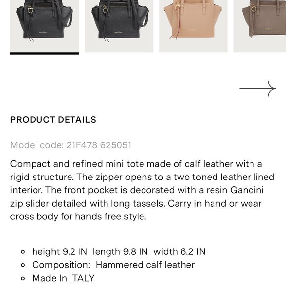 Ferragamo Double Handle Bag (S) - Picture 16 of 16